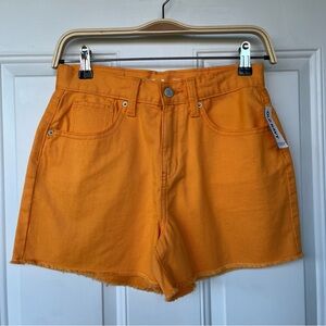 •Old Navy• NWT Girls High Rise Orange Denim Shorts - Size 16